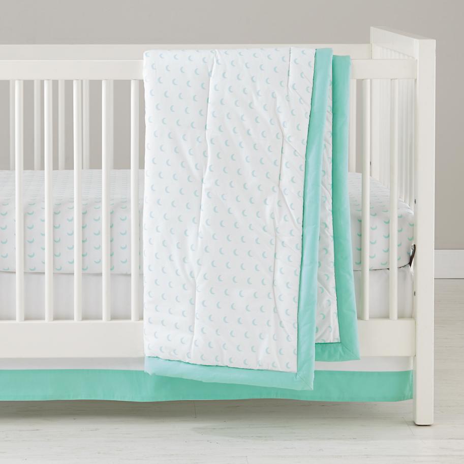 Moon crib bedding from The Land of Nod