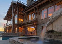 Outdoor-pool-and-waterfall-fetaure-of-the-luxurious-mountain-retreat-217x155
