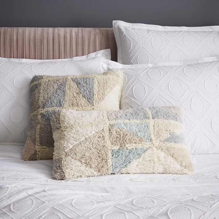 Patterned textured pillows from West Elm