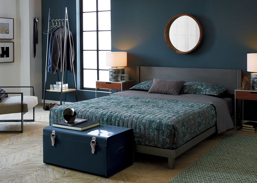 Rich hues in a bedroom from CB2