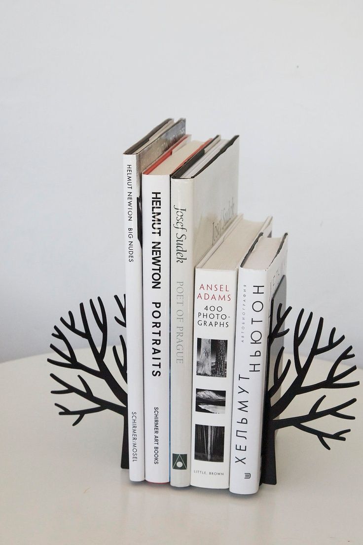 Scandinavian winter tree bookends