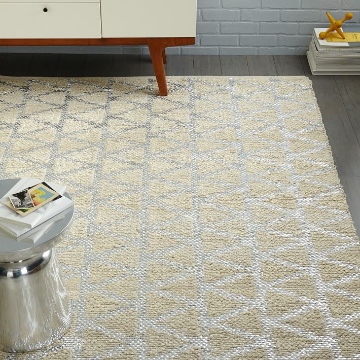 Shimmering jute rug from West Elm