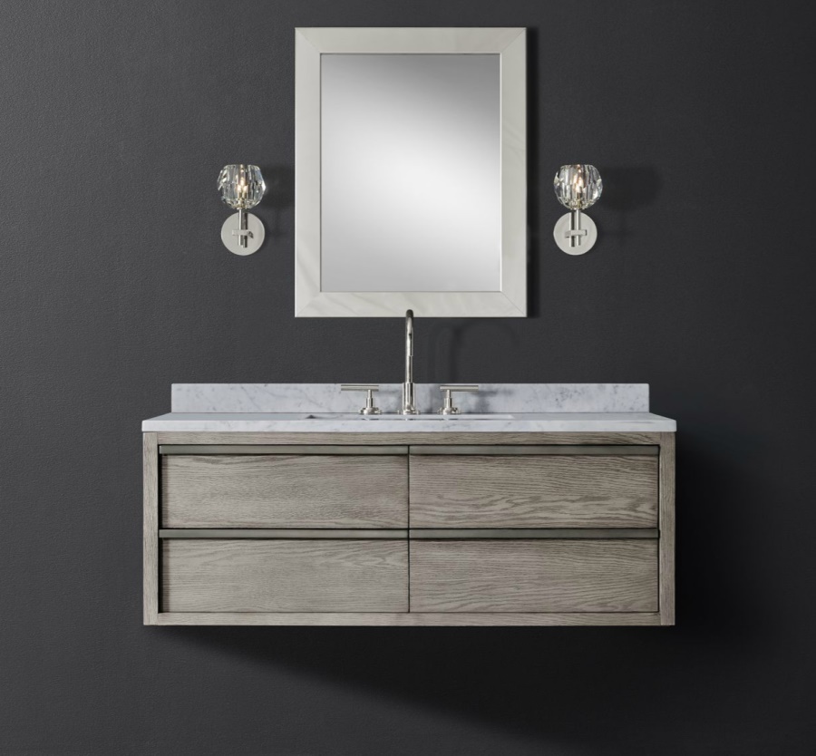 Single wide floating vanity from RH Modern