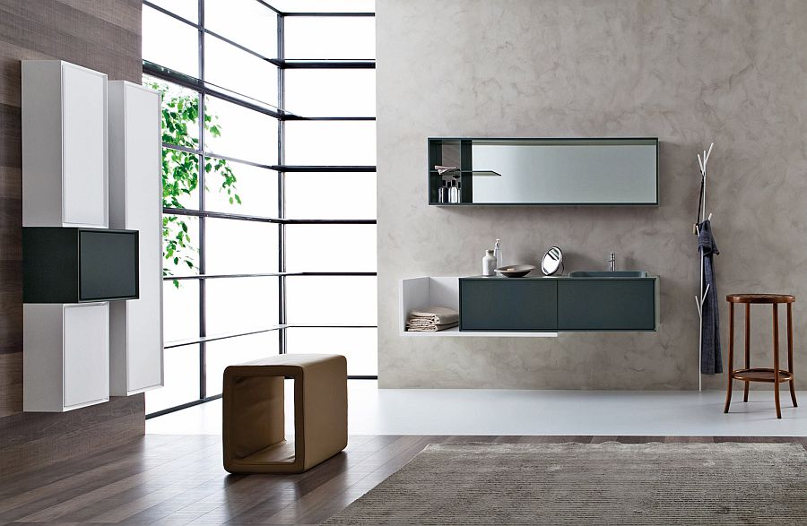 Sleek and polished bathroom vanities from Snaidero