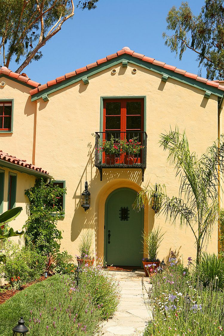 Spanish colonial revival home seems like a perfect setting to try out the Juliet balcony