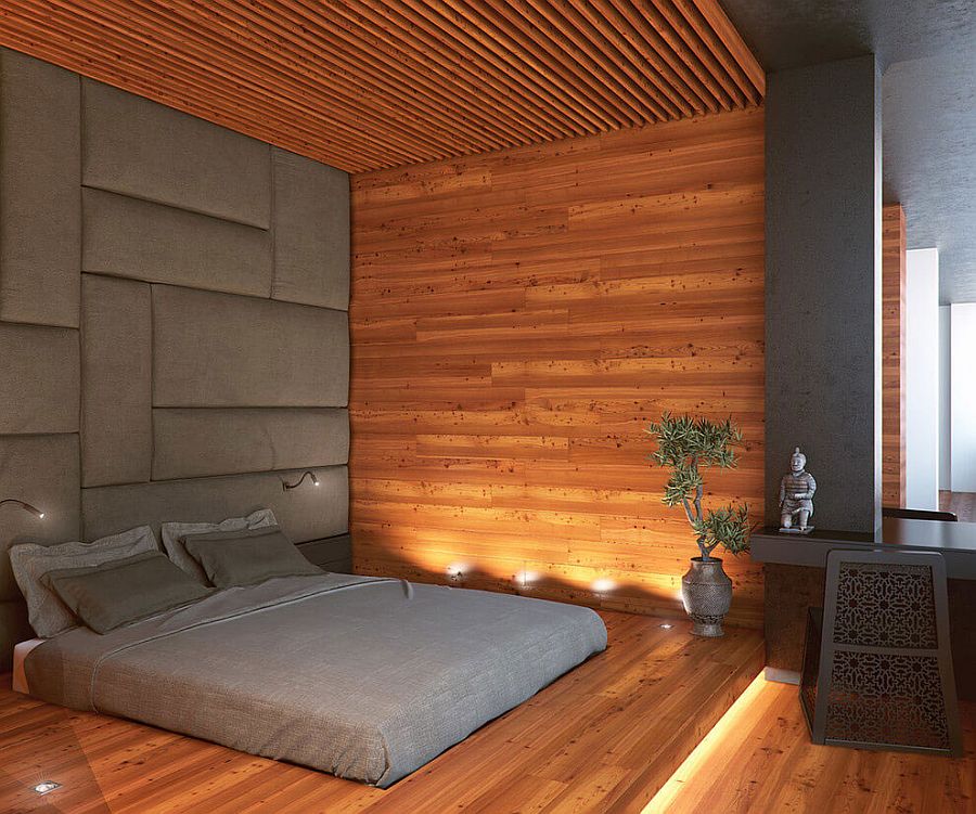 Thai design elements create a relaxing, zen-inspired bedroom