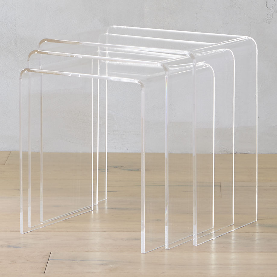 Acrylic nesting tables from CB2