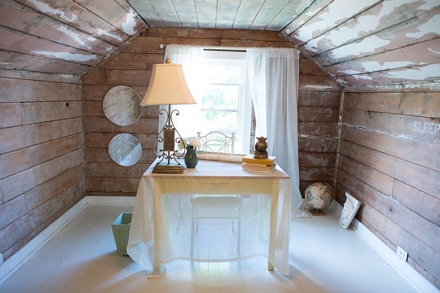 Attic home office is all about simplicity [From: Cassie Daughtrey Realogics Sotheby's Realty / Jaymee Lundin Photography]