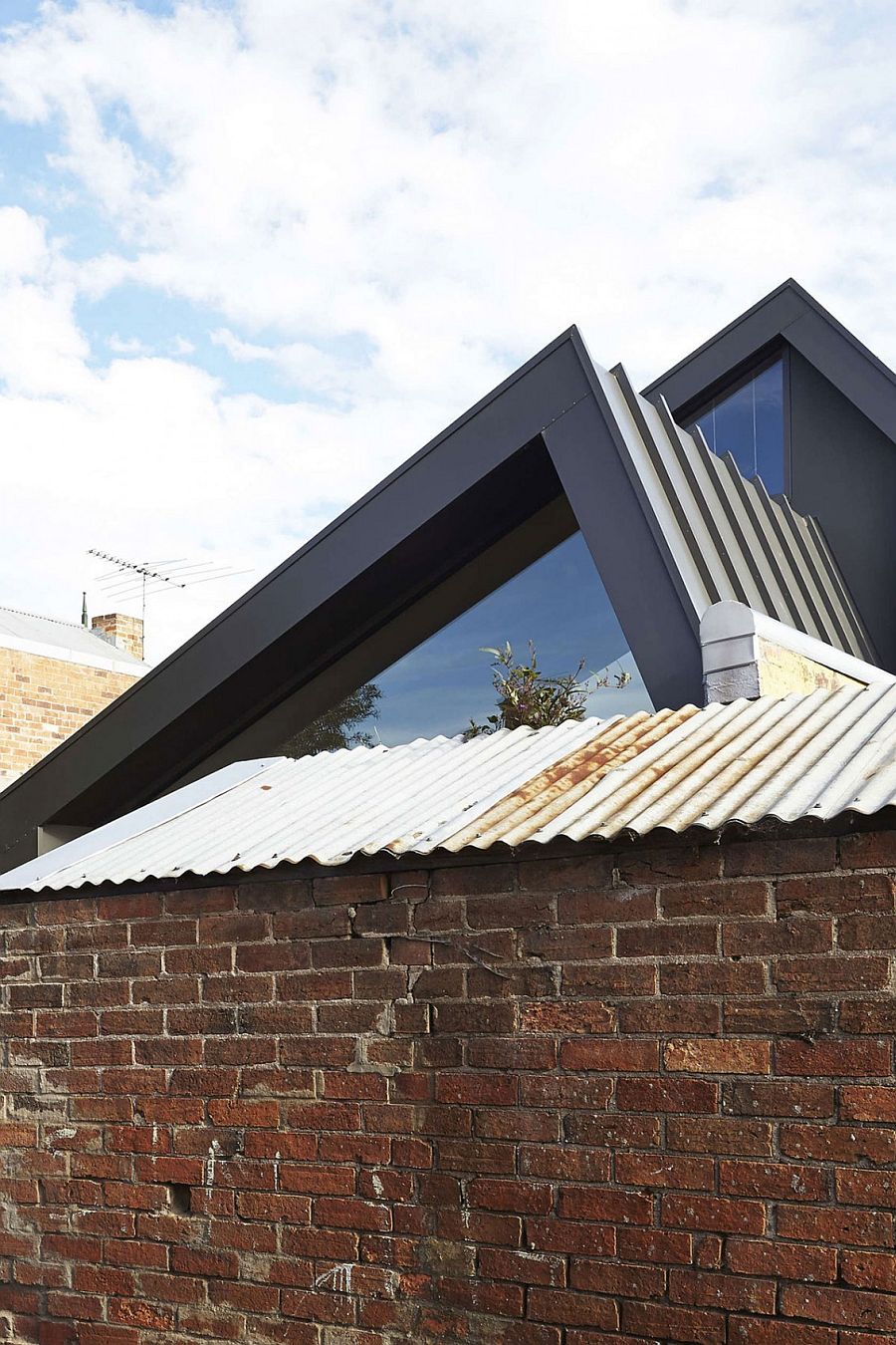 Brick exterior of heritage Victorian terrace house in Australia