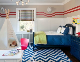 Fashionably Fun: 25 Kids’ Bedrooms Showcasing Stylish Chevron Patterns