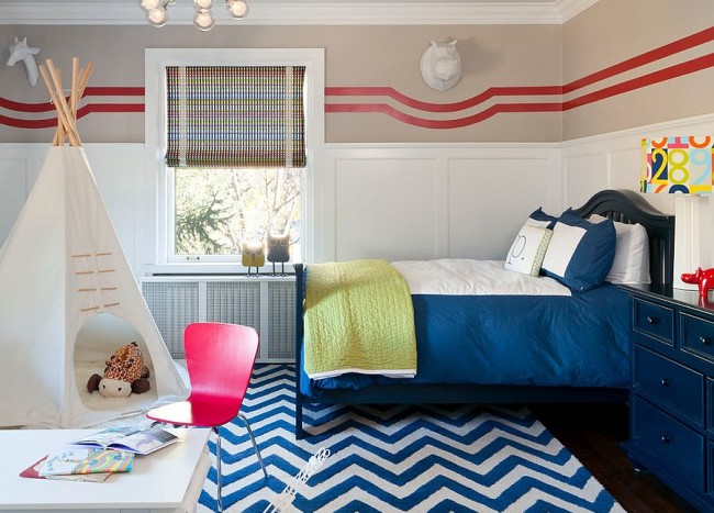 25 Kids’ Bedrooms Showcasing Stylish Chevron Pattern