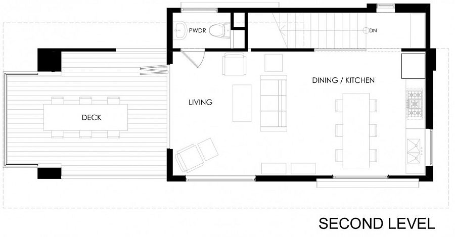 Cabin in Wofford Heights, California - Floor plan of top level