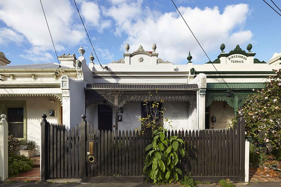 Classic street facade of Big Little House by Nic Owen Architects in Fitzroy North