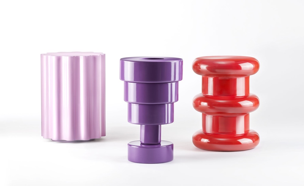 Colonna stool, Calice vase and Pilastro stool. Image via wallpaper.com.