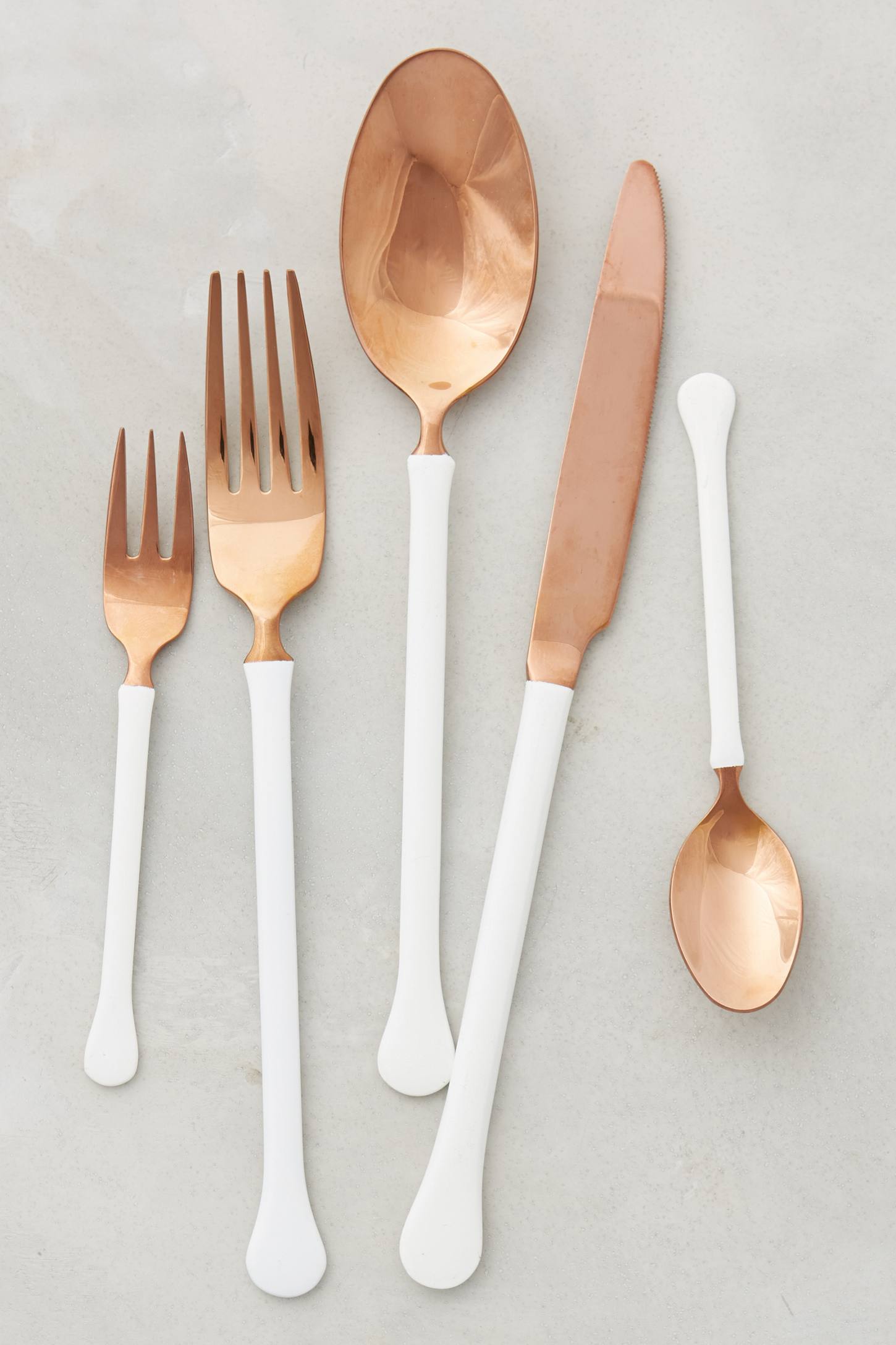 Copper flatware from Anthropologie