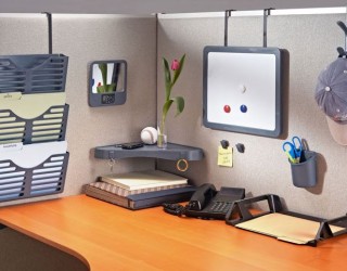 DIY Cubicle Organization