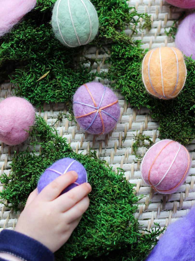 DIY felt Easter eggs for kids