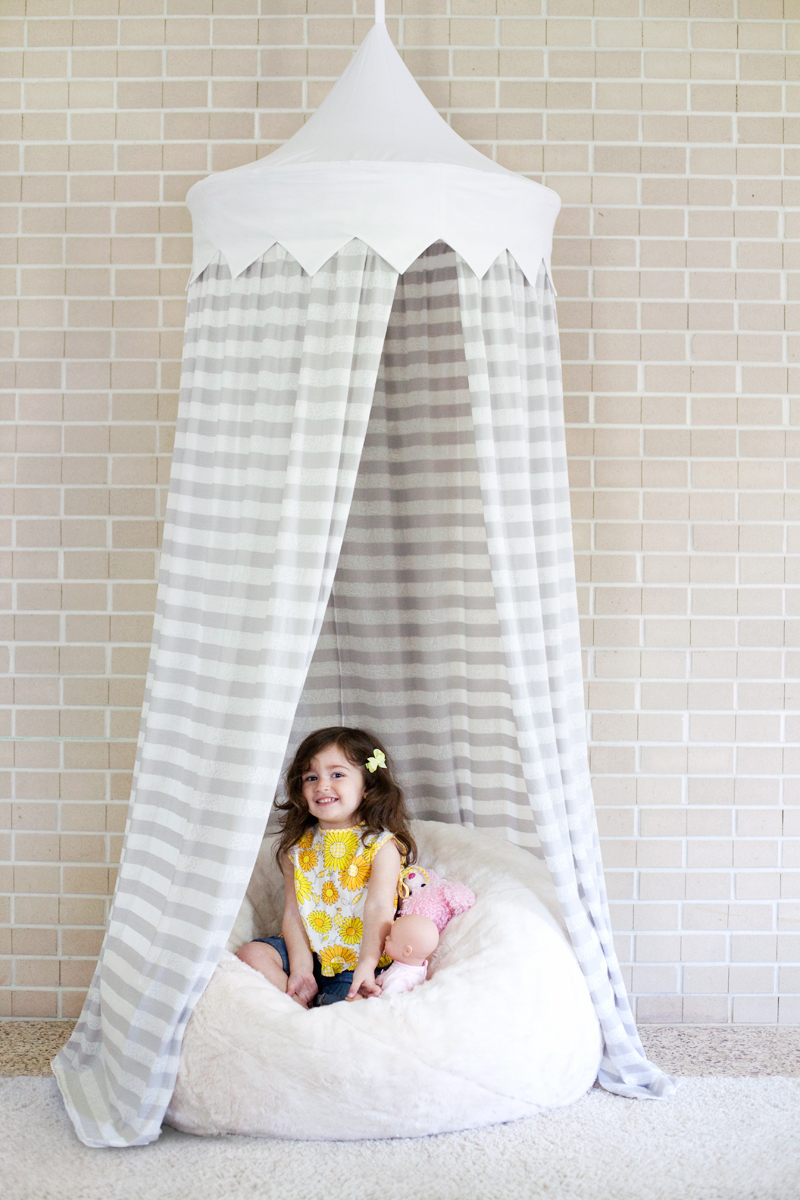 DIY hula hoop tent from A Beautiful Mess