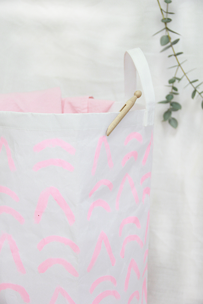 DIY laundry basket from A Bubbly Life