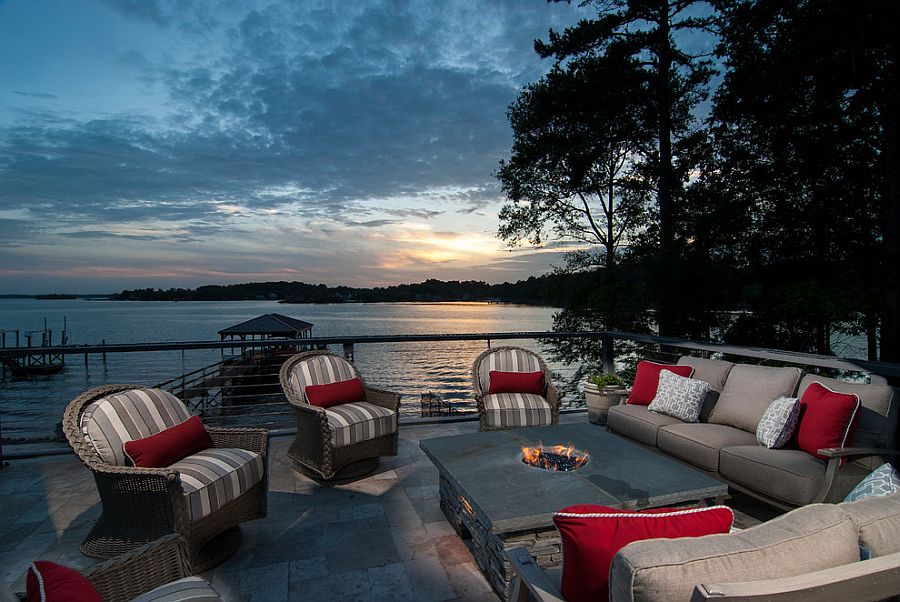 Fabulous beach style deck next to Lake Norman