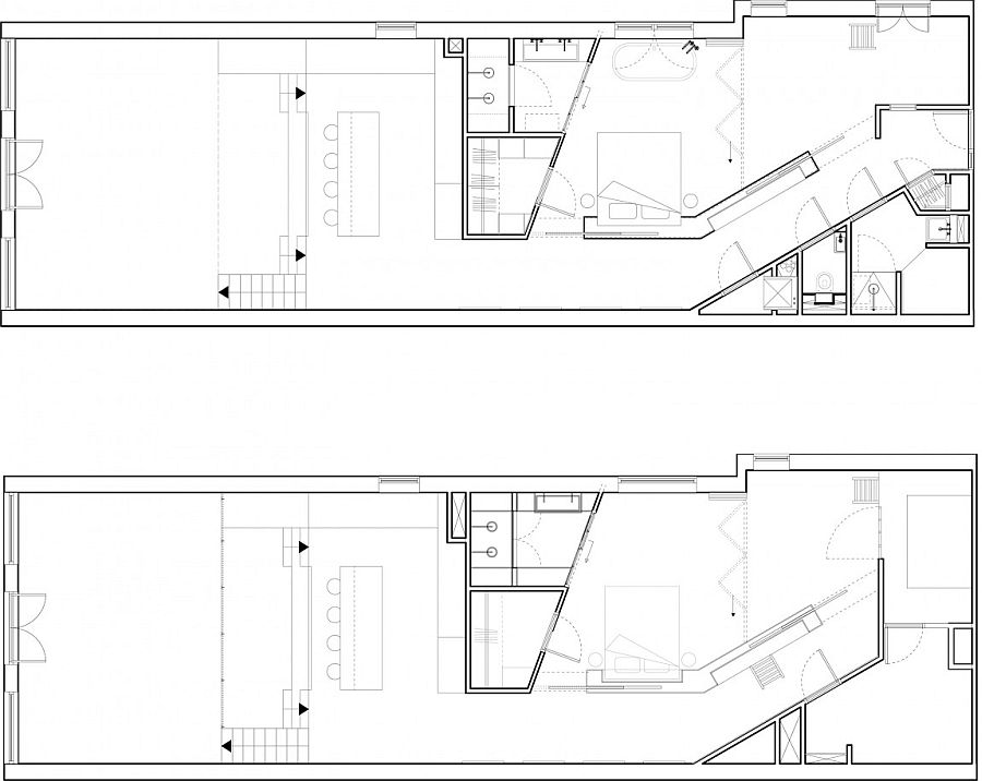 Floor plan of renovated Amsterdam home
