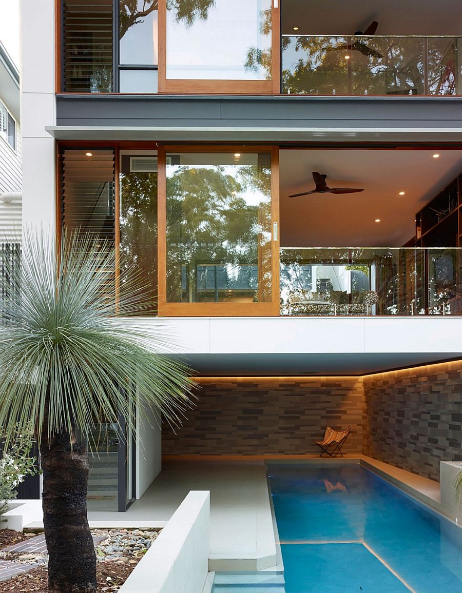 Lap pool in the rear unit of the Fifth Avenue private residence