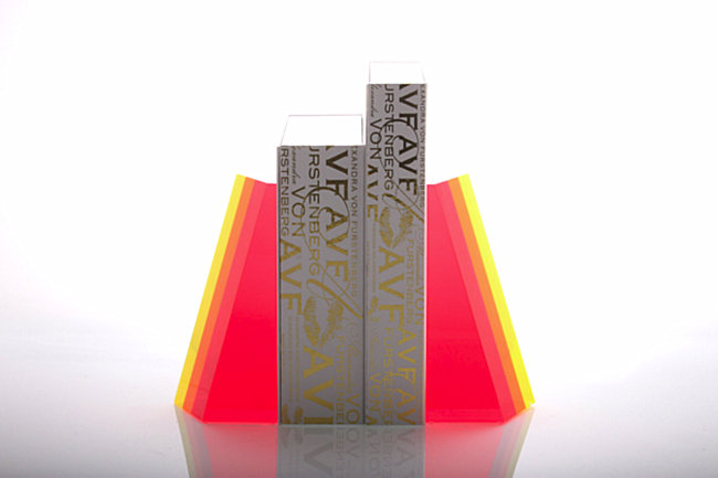 Lucite bookends from Alexandra Von Furstenberg