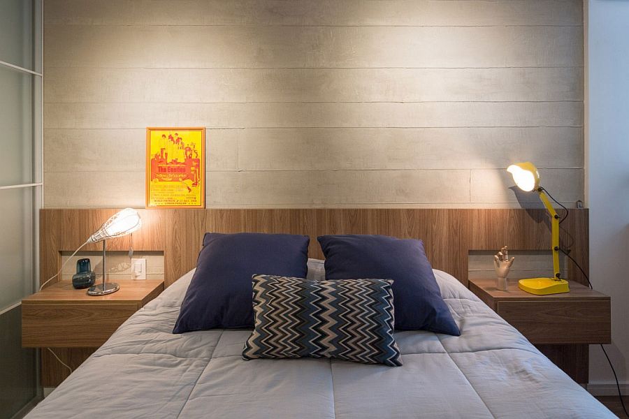 Modern industrial apartment bedroom design