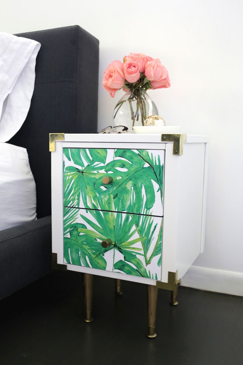 Nightstand makeover from A Beautiful Mess