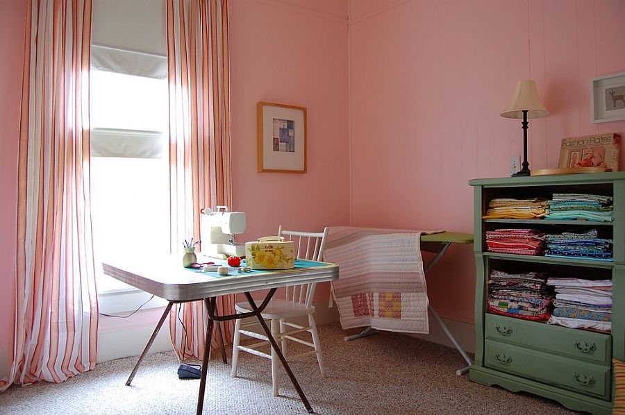 Pale pink for the home office and craftszone