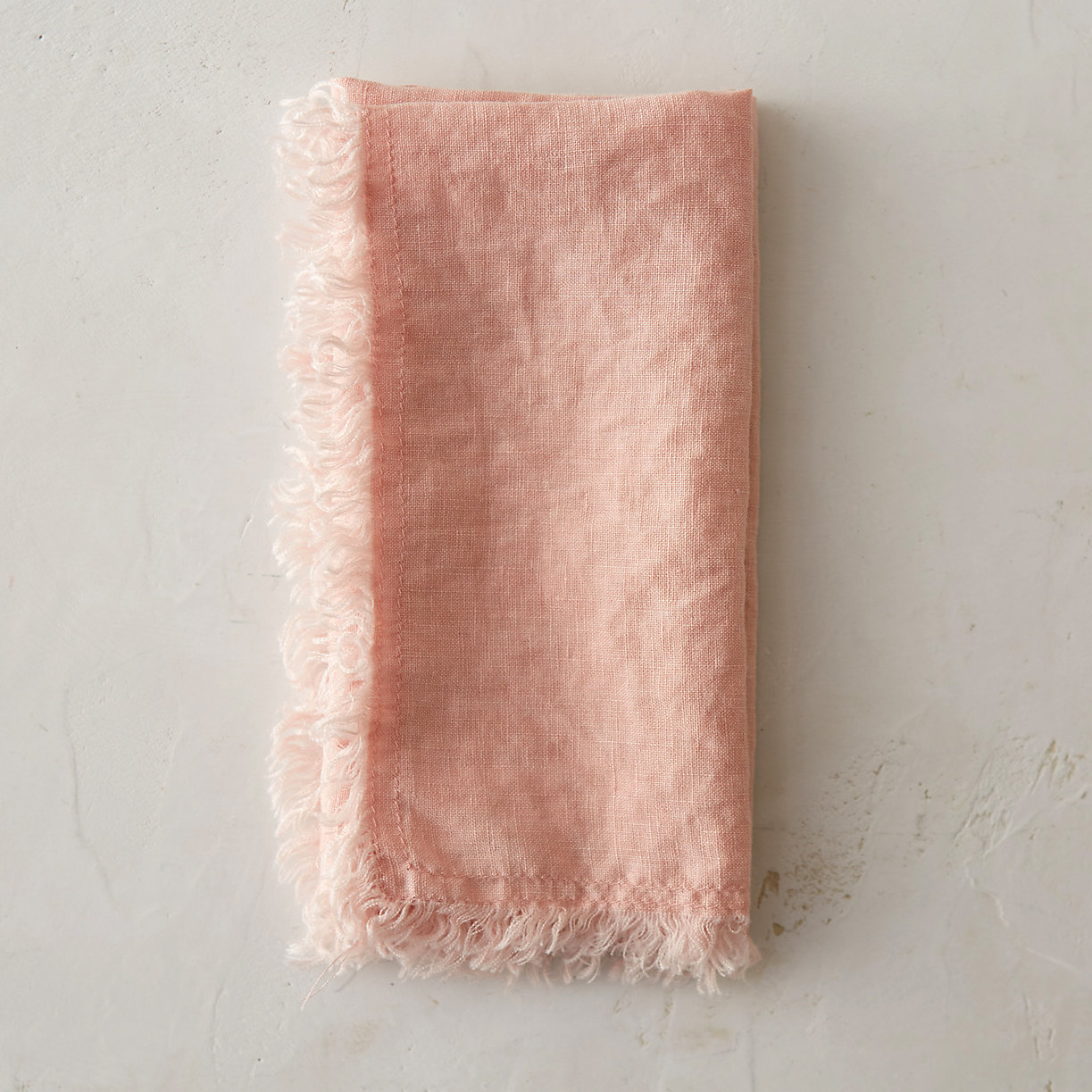 Pink linen napkin from Terrain