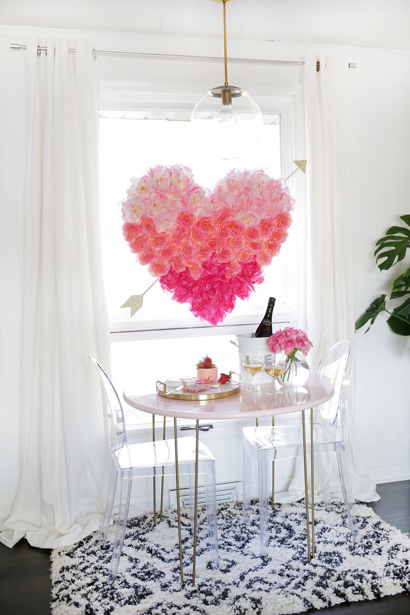 Romantic Valentine's Day decor from A Beautiful Mess