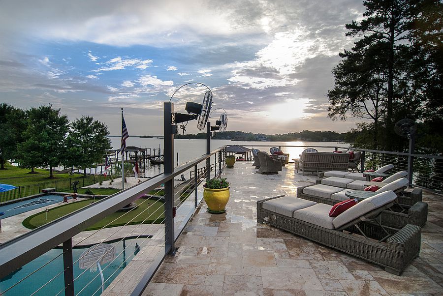 Stunning deck offers captivating lake views