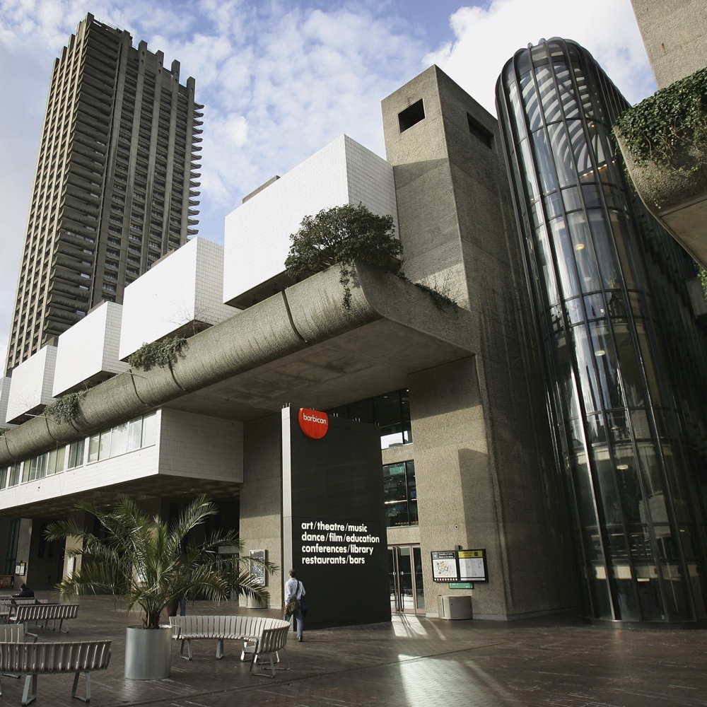 LONDON - MARCH 06: A general view of the Barbican Centre on the day of a concert celebrating its 25th Birthday on March 6, 2007 in London, England. Queen Elizabeth II opened the Barbican Centre on March 3, 1982 and declared it to be "one of the wonders of the modern world". Funded by the City of London, the Barbican is the largest multi-arts centre in Europe, housing a 2,000-seater concert hall, two theatres, two art galleries, three cinemas, three restaurants and conference suites, and a floor space of 20 acres. (Photo by Chris Jackson/Getty Images)