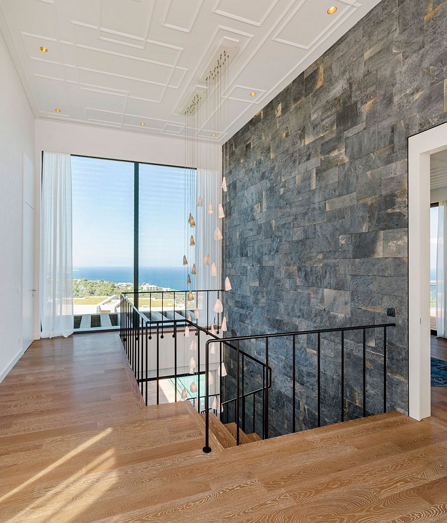 Top level of the Y House opens up to the stunning sea view outside