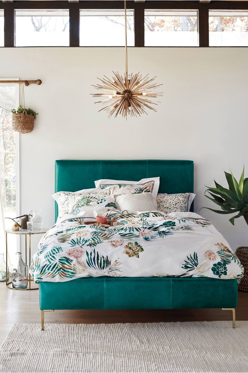 Tropical bedroom style from Anthropologie