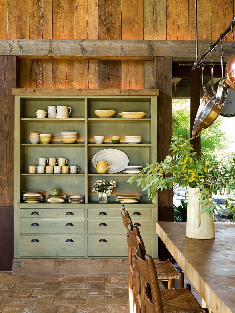 Turn that classic hutch into the showstopper of the dining room [Design: Rizzoli New York / Photography by Erhard Pfeiffer]