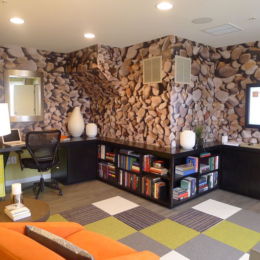 15 Exquisite Home Offices With Stone Walls