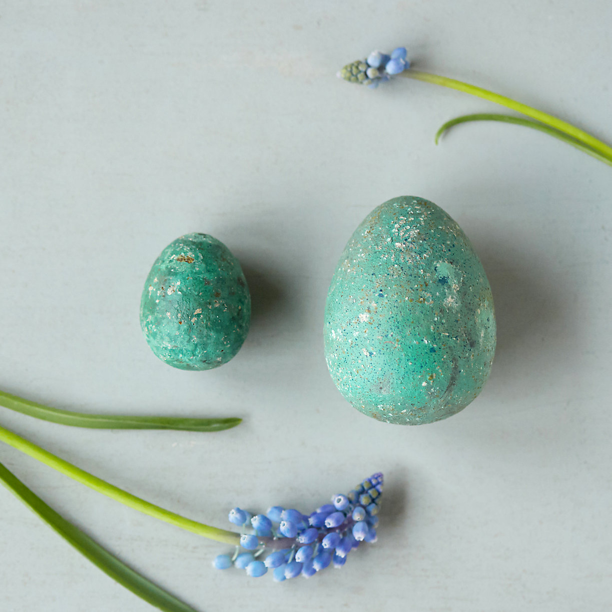 Verdigris eggs from Terrain