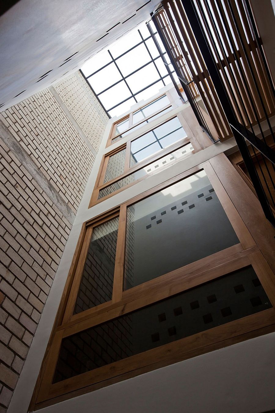 View of the central light tube that brings in loads of natural light