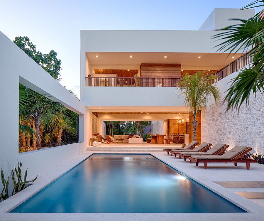 A dash of tropical goodness for the contemporary, urban poolside landscape [Design: Specht Architects]