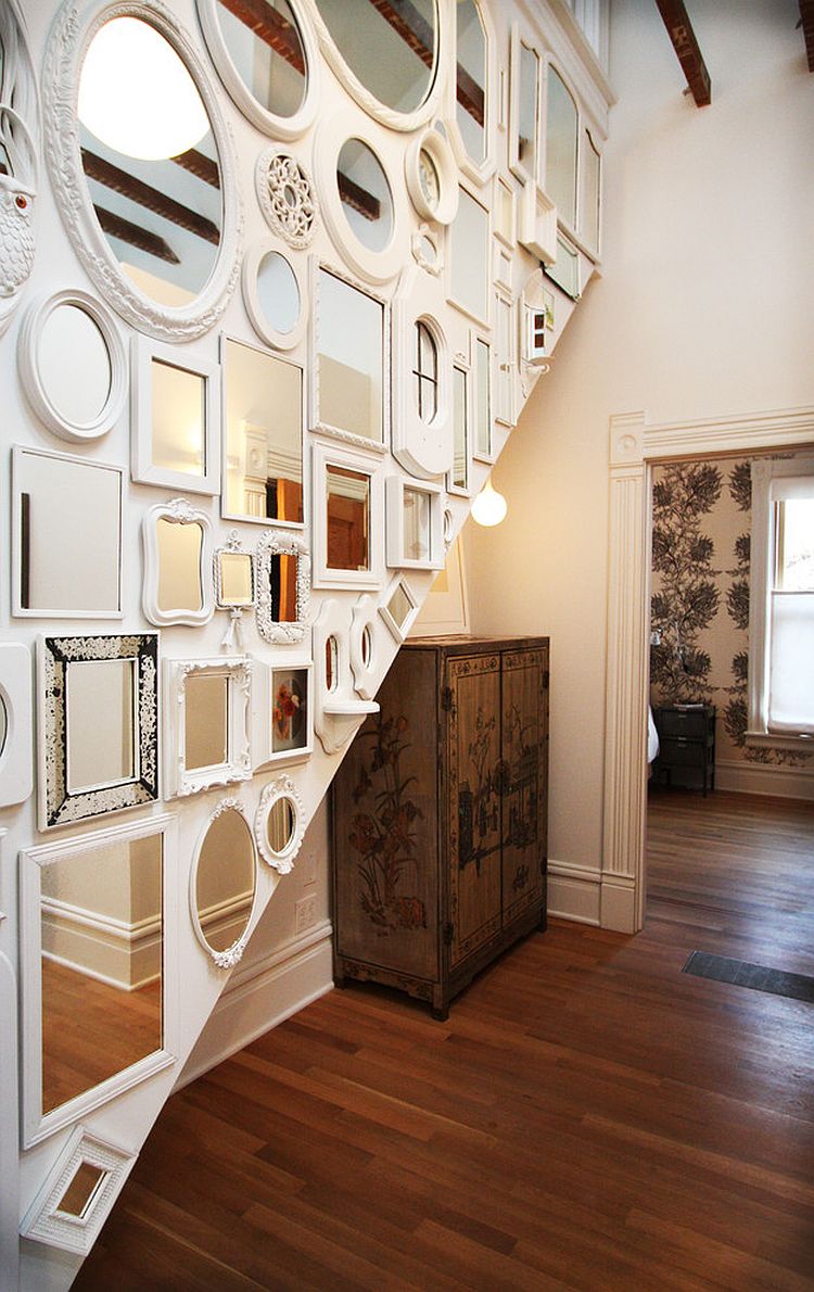 A stunning mirror display for the shabby chic wall