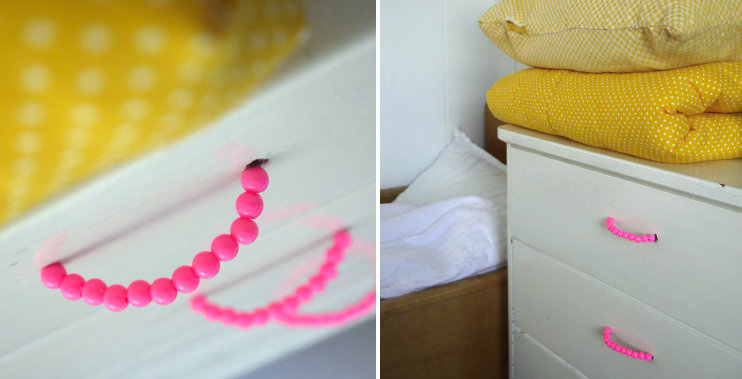 Beaded drawer handles from Dotty Love