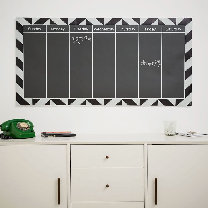 Chalkboard calendar from West Elm