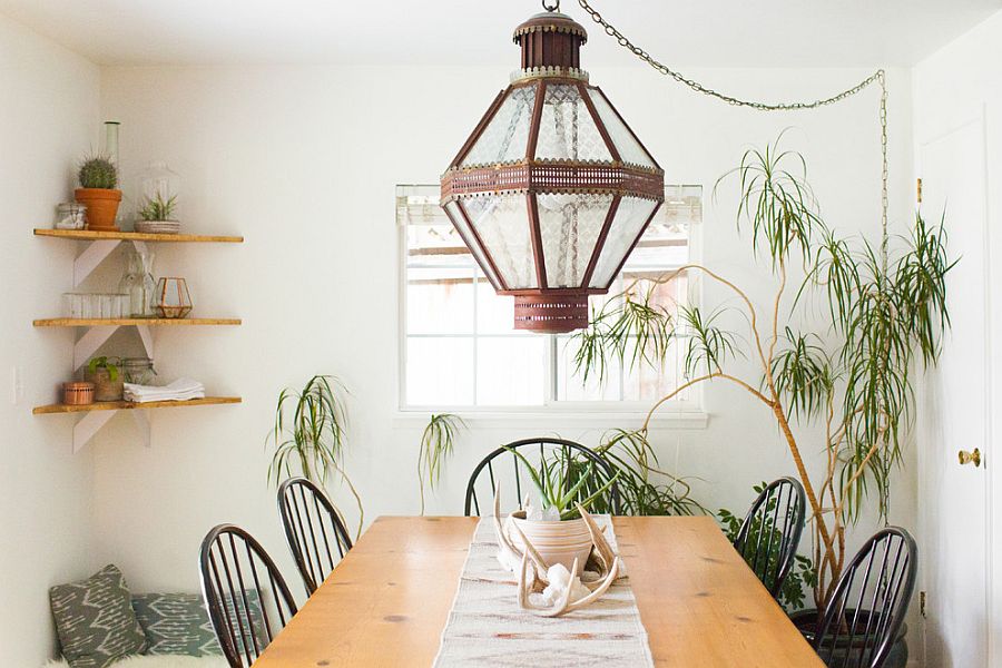 Chic dining room with Bohemian flair