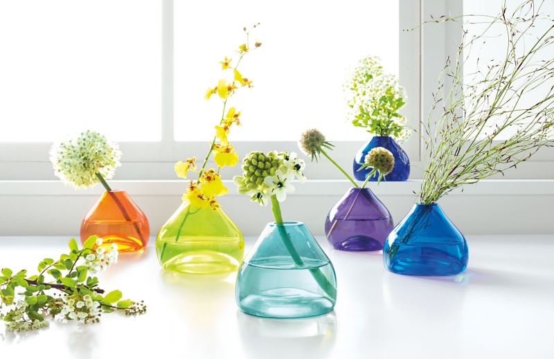 Colorful vases from Room & Board