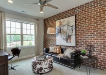 Contemporary-home-office-with-brick-wall-and-striking-wall-art-217x155