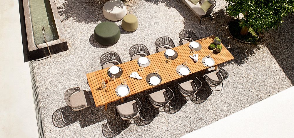 Create a fabulous outdoor dining space with trendy decor from Tribu