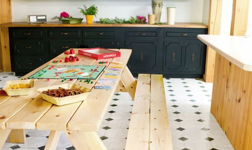 Embrace the Relaxed Style of Indoor Picnic Tables