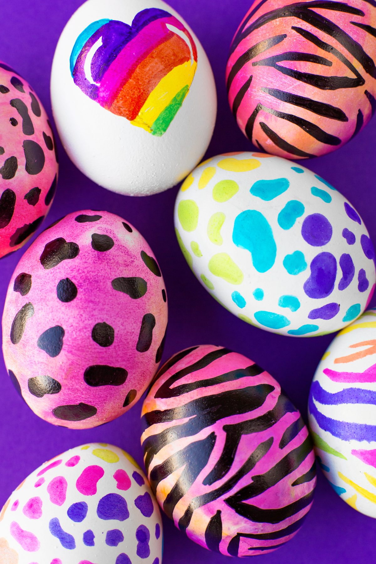 DIY Lisa Frank Easter eggs from Studio DIY